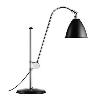 lámpara Bestlite BL1 cuerpo cromado pantalla negro mate Gubi lámpara Bestlite BL1 cuerpo cromado pantalla negro mate Gubi