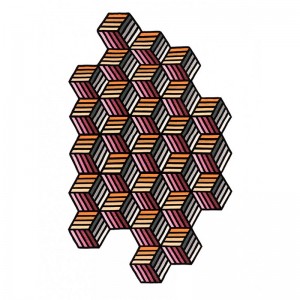 Alfombra Kilim Parquet Hexagon Gan