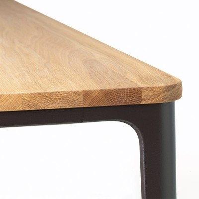 detalle madera de roble mesa Plate Vitra detalle madera de roble mesa Plate Vitra