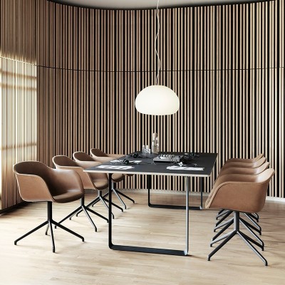 Fauteuil en fibre Chaise à base pivotante sans retour automatique de Muuto Fauteuil en fibre Chaise à base pivotante sans retour automatique de Muuto