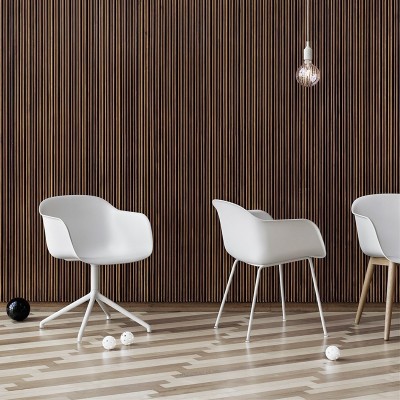 Poltrona de fibra Cadeira de base giratória sem retorno automático de Muuto