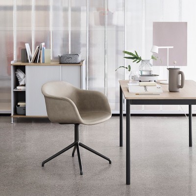 Poltrona de fibra Cadeira de base giratória sem retorno automático de Muuto