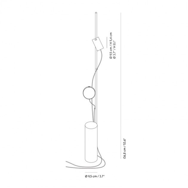 Lámpara de pie Post Floor Lamp de Muuto en Moises Showroom