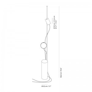 Lámpara de pie Post Floor Lamp de Muuto en Moises Showroom