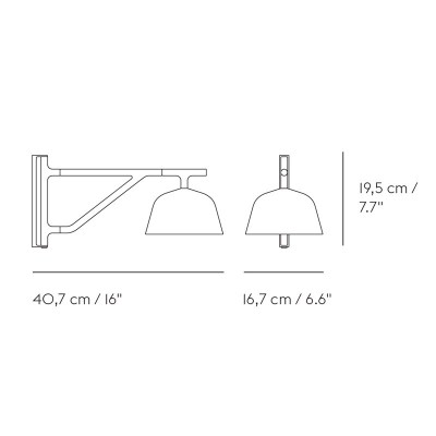 Medidas Ambit wall lamp de Muuto en Moises Showroom Medidas Ambit wall lamp de Muuto en Moises Showroom