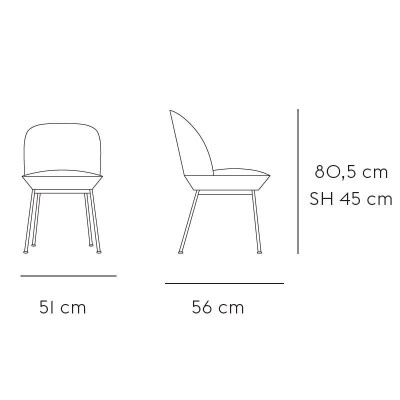 Medidas Silla Oslo de Muuto en Moises Showroom Medidas Silla Oslo de Muuto en Moises Showroom