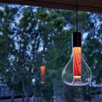 Lámpara suspensión Eris natural cherry base negra lzf ambiente Lámpara suspensión Eris natural cherry base negra lzf ambiente