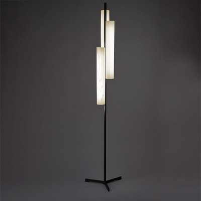 luz Lampara de pie Black note blanca pie negro LZF