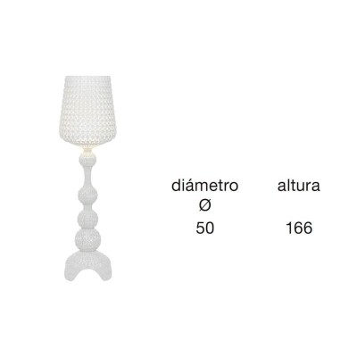 Medidas Lámpara Kabuki de Kartell en Moises Showroom Medidas Lámpara Kabuki de Kartell en Moises Showroom