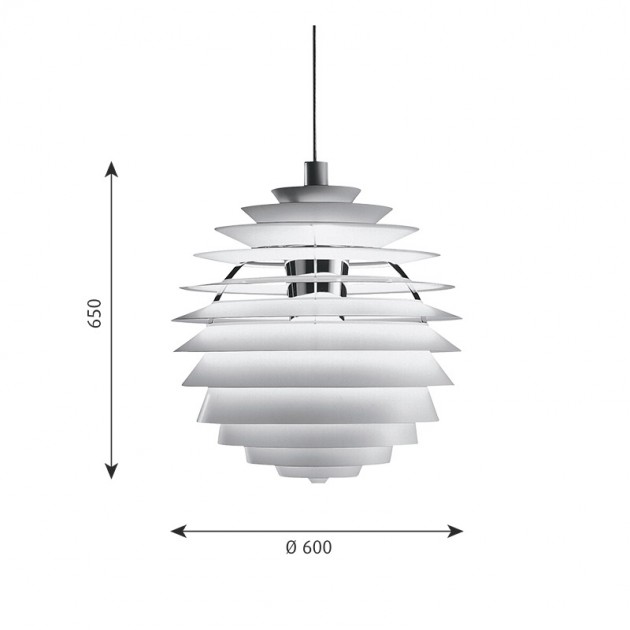 medidas lámpara PH Louvre Louis Poulsen