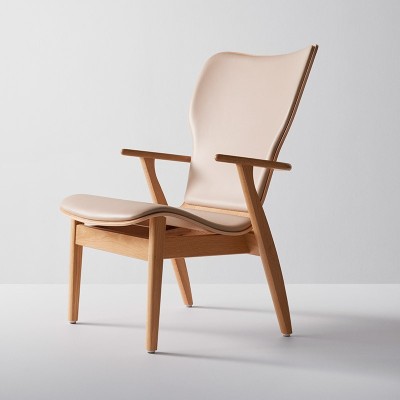 Butaca Domus roble Artek asiento tapizado Butaca Domus roble Artek asiento tapizado