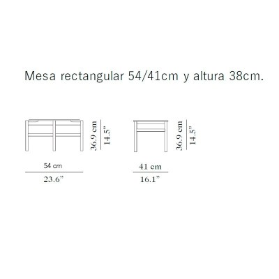 medidas mesa auxiliar rectangular BUD Perobell medidas mesa auxiliar rectangular BUD Perobell