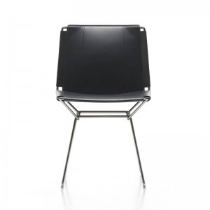 Silla Neil Leather Chair negro de MDF Italia