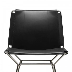 Silla Neil Leather Chair negro de MDF Italia