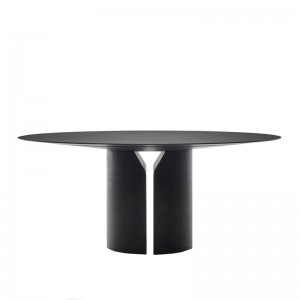 mesa comedor NVL redonda MDF Italia negra