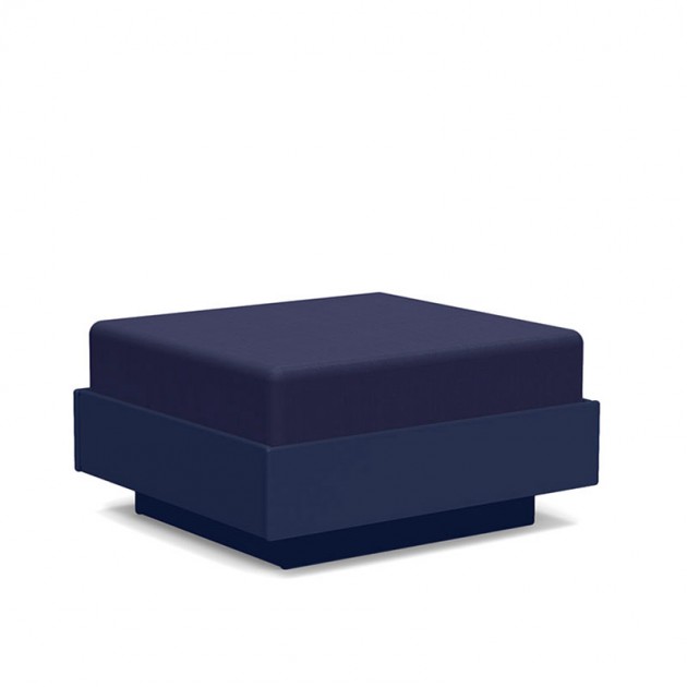 pouf ottoman Nisswa Loll designs azul navy tapizado Canvas navy