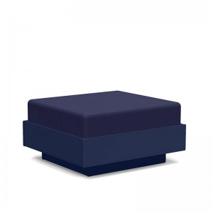 pouf ottoman Nisswa Loll designs azul navy tapizado Canvas navy