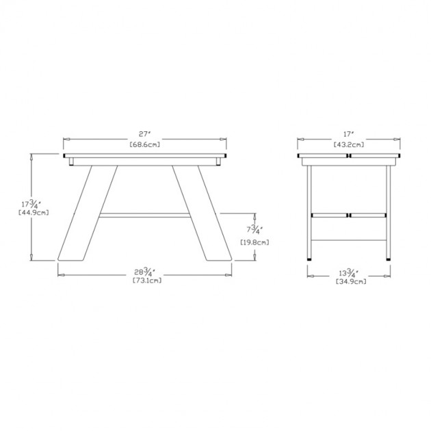 medidas mesa auxiliar Adirondack Loll designs