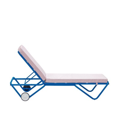 Isimar Chaise longue Barceloneta avec roues et tapis Isimar Chaise longue Barceloneta avec roues et tapis