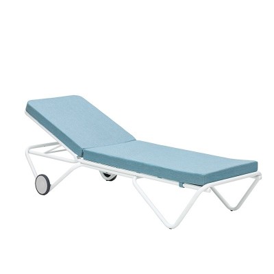 Isimar Chaise longue Barceloneta avec roues et tapis Isimar Chaise longue Barceloneta avec roues et tapis