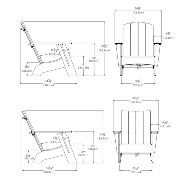 medidas Butaca Adirondack Loll Designs