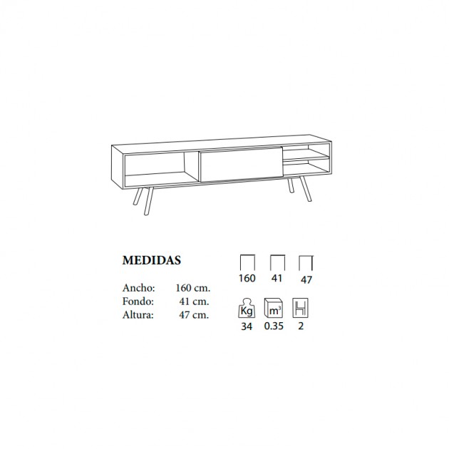 Mueble TV Kuadrat de Casual Solutions en Moises Showroom