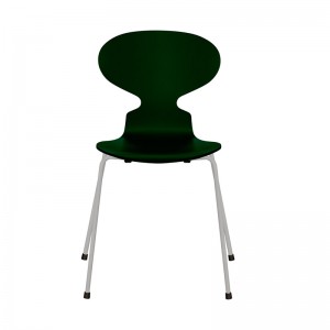 Fritz Hansen silla Ant lacada Evergreen base nine grey