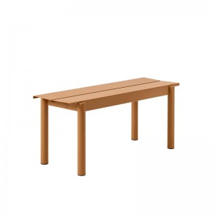 Banco Linear Steel Bench 110 cm Burnt Orange de Muuto en Moises Showroom