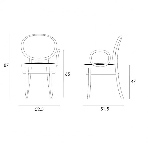 medidas silla N.0 Thonet Vienna