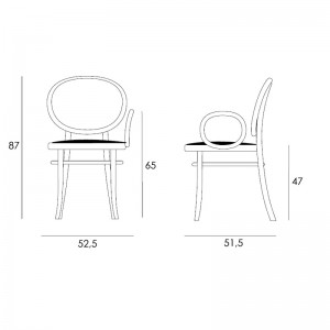 medidas silla N.0 Thonet Vienna