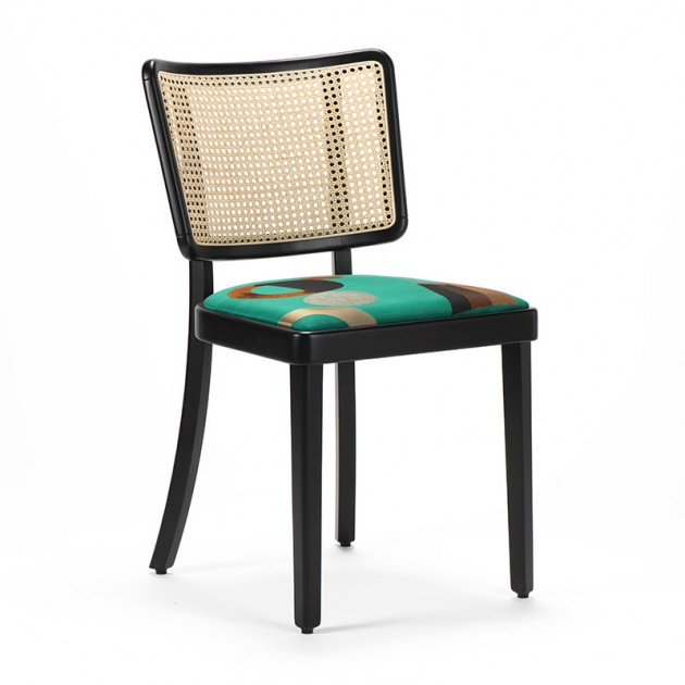 silla Sölden lacada negra GTV Thonet Vienna