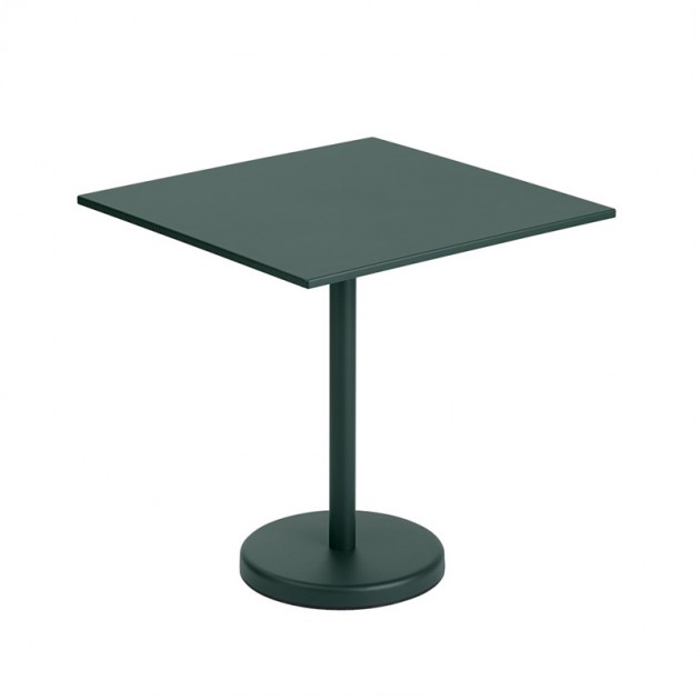 Mesa Linear Steel Café Table 70x70 de Muuto en Moises Showroom