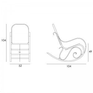 medidas mecedora Schaukelstuhl GTV Thonet Vienna