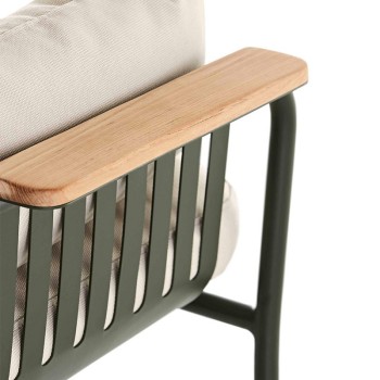 detalle brazo madera Iroko sillón Capa Gandía Blasco detalle brazo madera Iroko sillón Capa Gandía Blasco