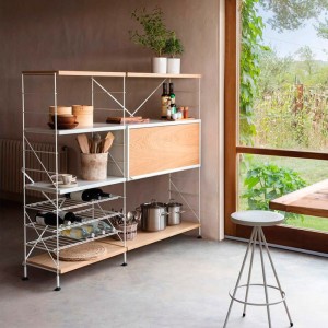 Tria shelving system armario con tapa blanca Mobles 114