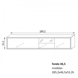 Medida mueble Tv odeon de Arlex