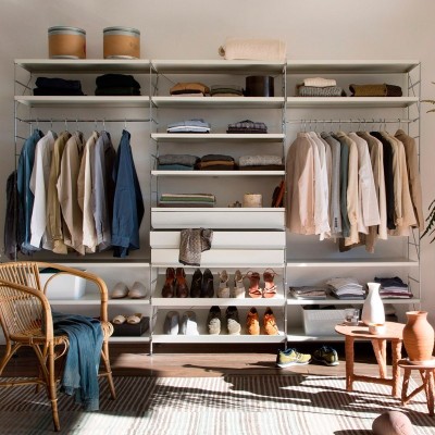 vestidor Tria Shelving system estantes inclinados blanco Mobles 114