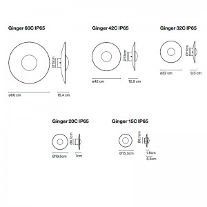 medidas Ginger wall lamp Marset