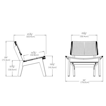 medidas butaca de exterior Lago Loll designs medidas butaca de exterior Lago Loll designs