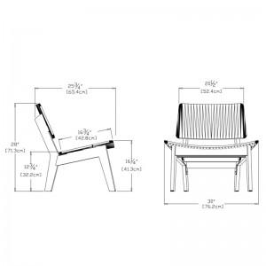 medidas butaca de exterior Lago Loll designs