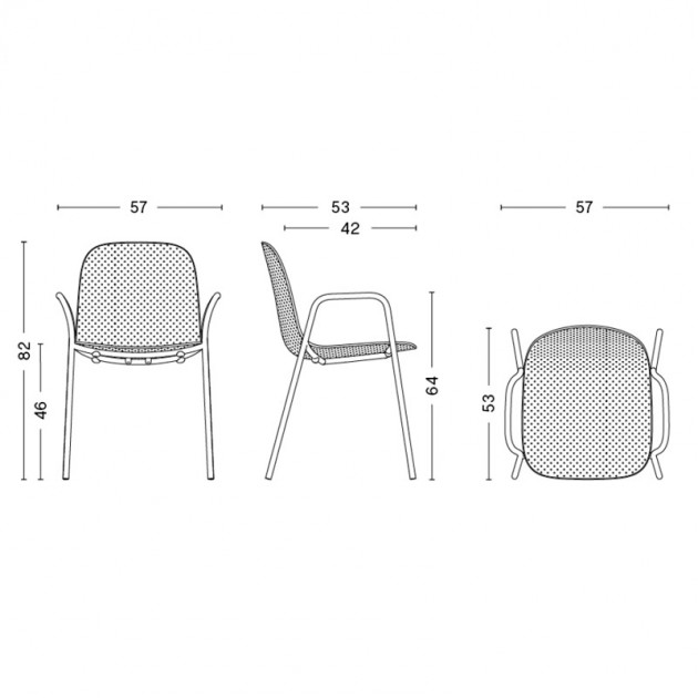 Silla 13Eighty armchair HAY medidas