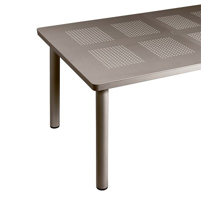 detalle pata cilíndrica mesa de exterior Libeccio extensible Nardi detalle pata cilíndrica mesa de exterior Libeccio extensible Nardi
