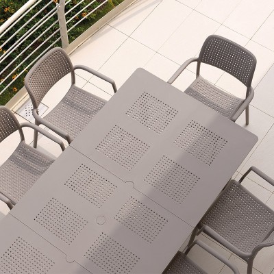 mesa Libeccio y sillas Bora Nardi color tortora mesa Libeccio y sillas Bora Nardi color tortora