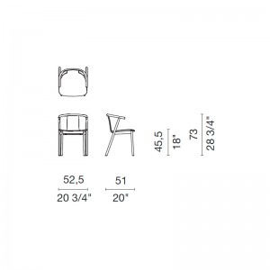 medidas silla Bac Cappellini