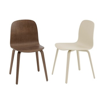 Sedia Visu con base in legno Muuto Sedia Visu con base in legno Muuto