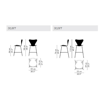 Series 7 Lacquered Stool by Fritz Hansen