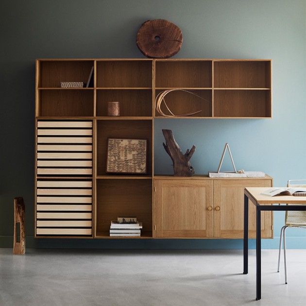 composición salón FK63 Book system Carl Hansen