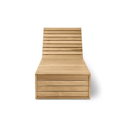 Tumbona BK14 Carl Hansen teca sin tratar Tumbona BK14 Carl Hansen teca sin tratar