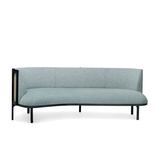 RF1903 Sideways sofa left black tapicería Remix 823