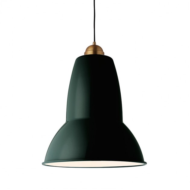 Lámpara suspensión Original 1227 Giant brass Anglepoise midnight green